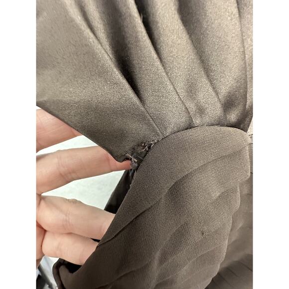 Roland Nivelais Size 10 Hourglass Hourglass Brown Formal 100% Silk - Picture 3 of 10